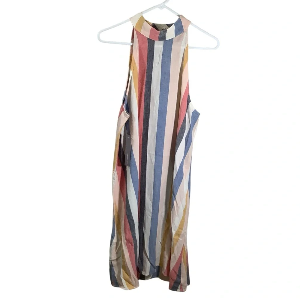 Cloth & Stone Naomi Halter Dress Multicolor Striped Tunic - Picture 1 of 9